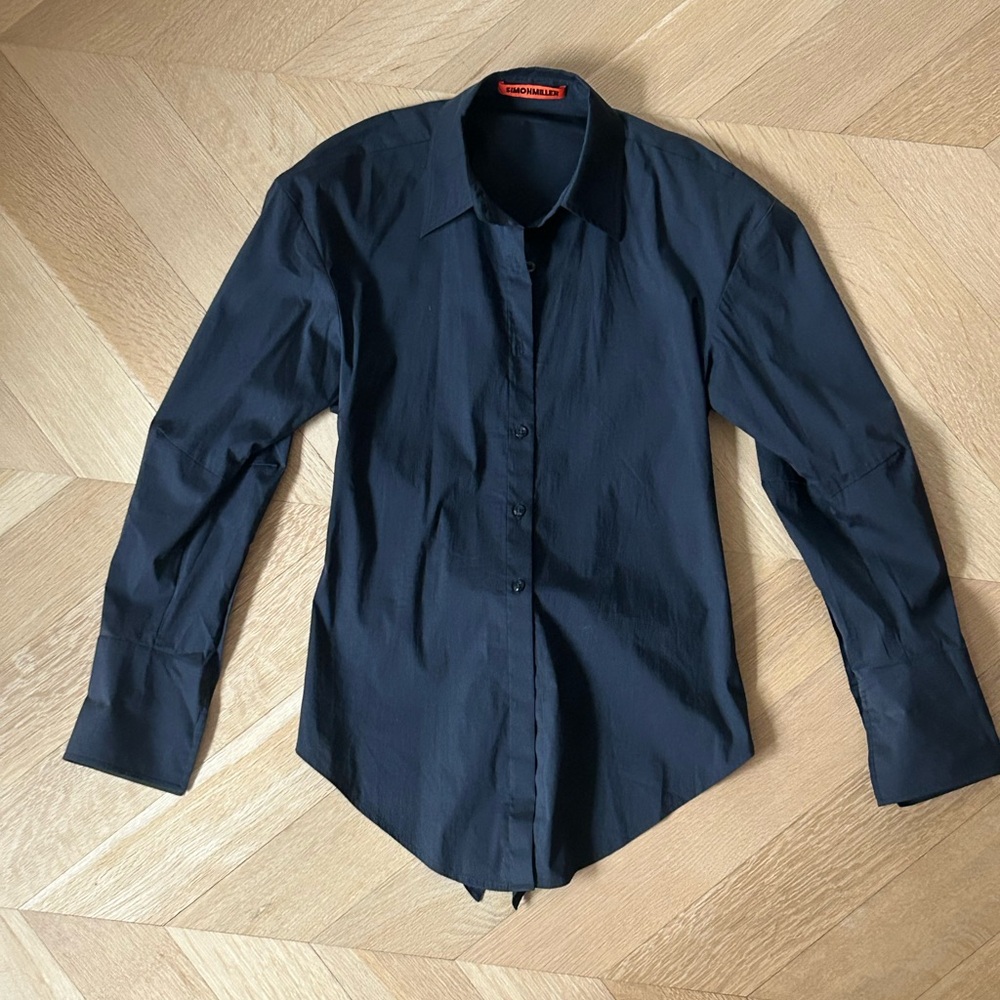Simon Miller Black Shirt - open tie back - New -S